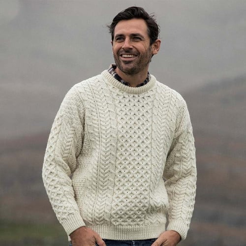 shop aran Mens Fishermans Sweater