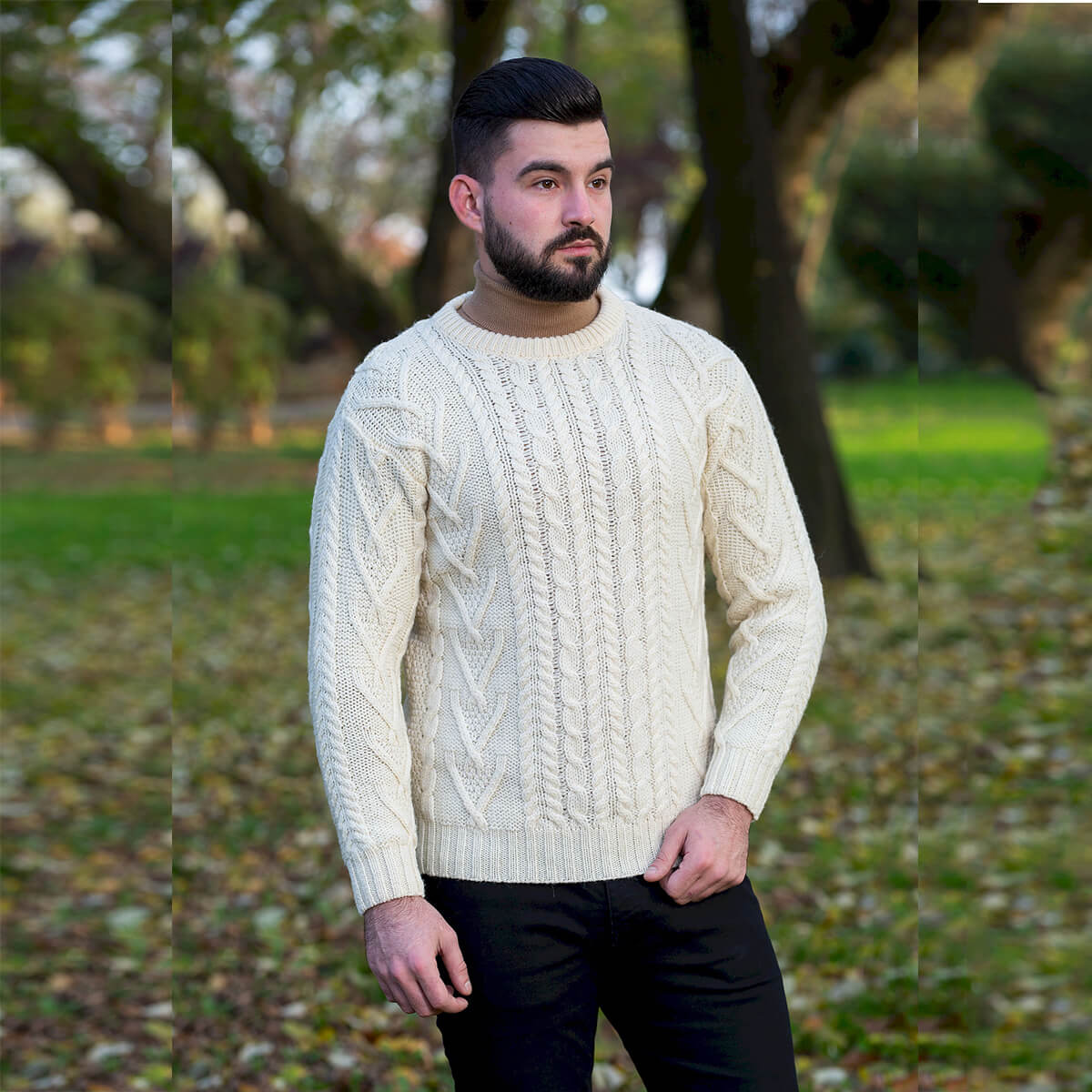 cable knit Fishermans Sweater Mens