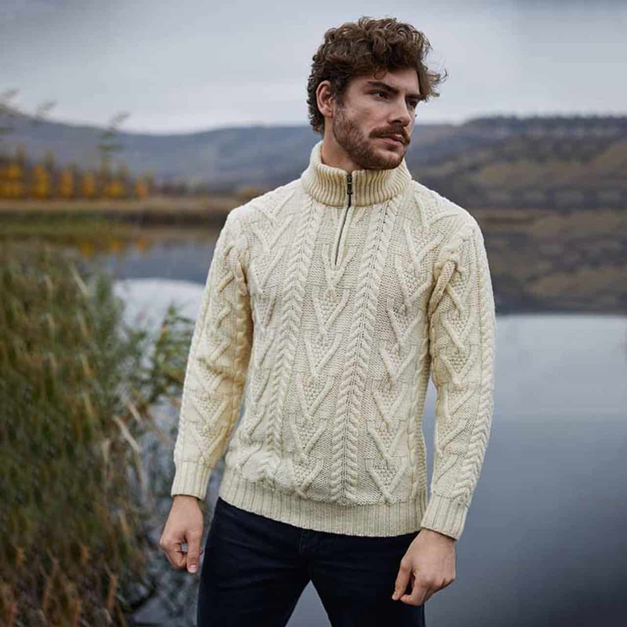 irish fisherman sweaters for men